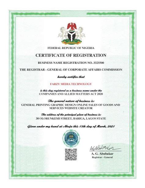 Business Registrations & Certifications 